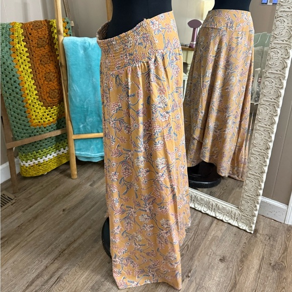 Japna • Boho Floral Faux Wrap Maxi Skirt - Picture 9 of 9